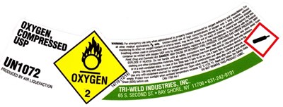 Shoulder Label (Triweld Oxygen Sl)